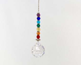 Crystal Prism Rainbow Chakra Suncatcher Brilliant 30mm Faceted Full Lead Asfour Crystal Feng Shui Crystal