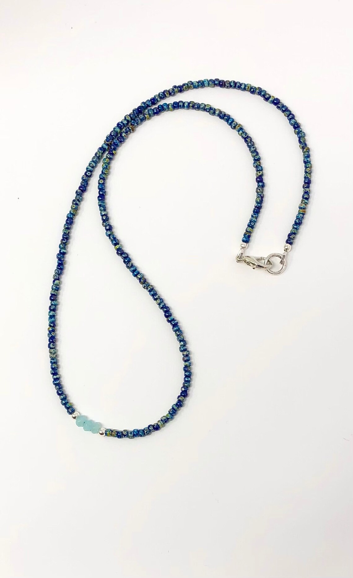 Minimalist Style Seed Bead Necklace Beaded Layering Necklace Etsy