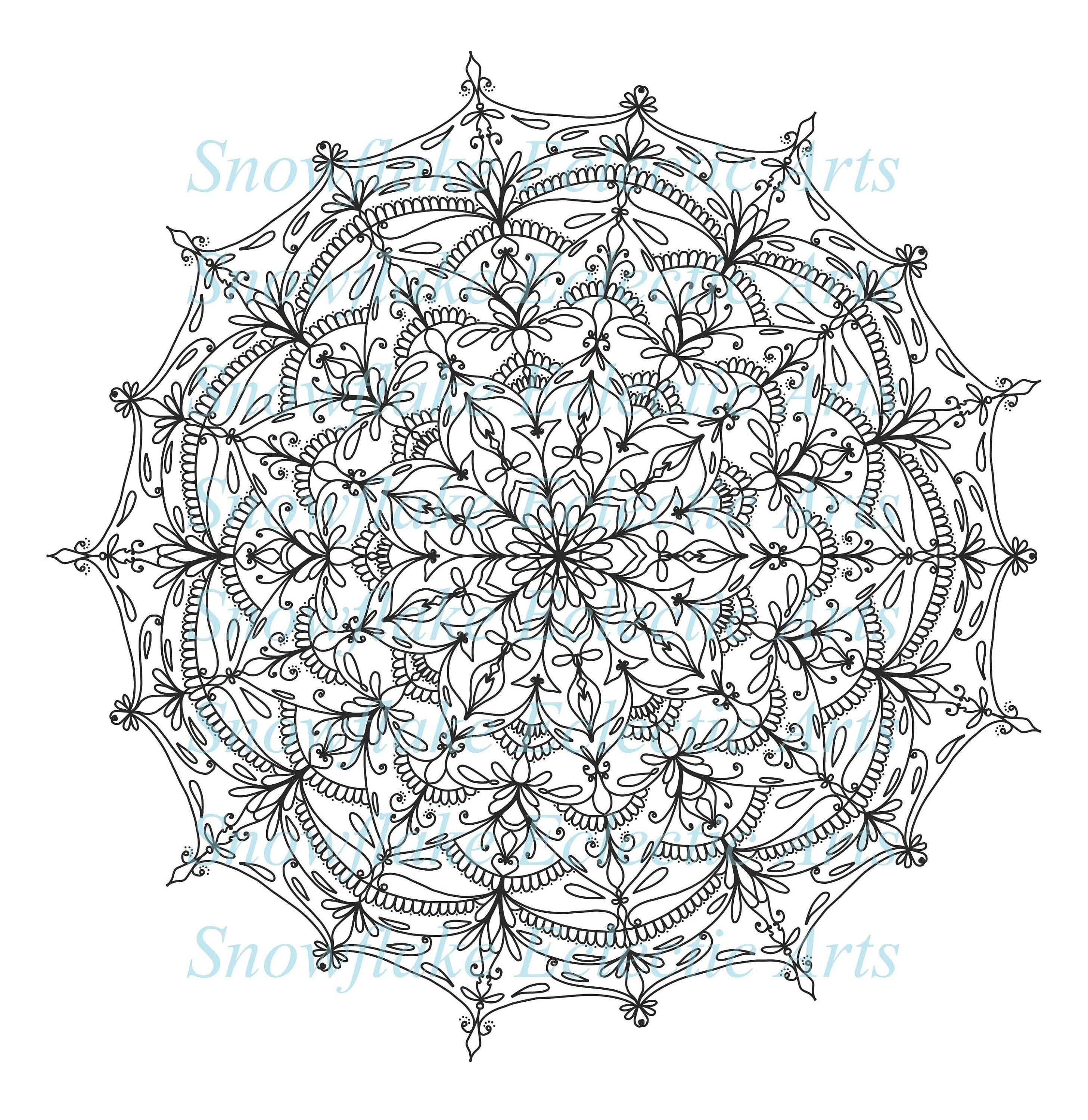 Download 2021 Mandala COLORING Page BUNDLE E Includes 7 Pages ...