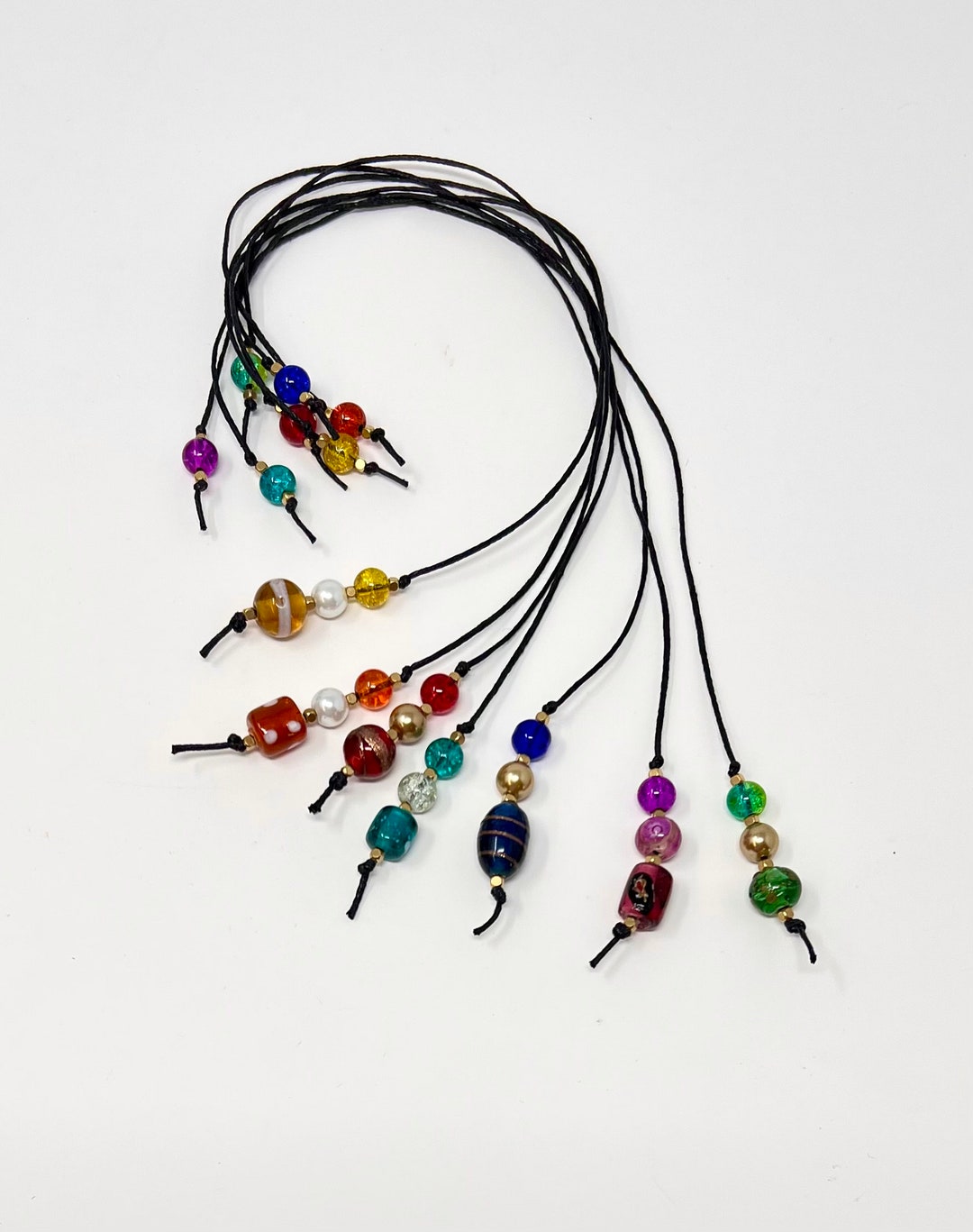 Assorted Beaded Bookthongs String Bookmarks Bookworm Gift Book Etsy