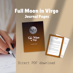 Full Moon in Virgo Journal: Printable Pages with Prompts (PDF Download)
