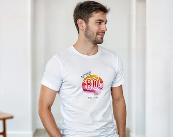 T-shirt in cotone retrò anni '80 / T-shirt grafica vintage