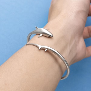 Thresher Shark Ring, Shark Earrings, Shark Bracelet, Handmade Ocean Jewelry, Marine Life Gift for Shark Lovers Shark Bracelet