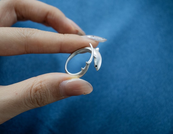 Thresher Shark Ring, Shark Earrings, Shark Bracelet, Handmade Ocean Jewelry, Marine Life Gift for Shark Lovers