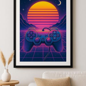 Best Seller! – Retro Gamer Wall Art – 20 Sizes – 25% OFF! Retro Futuristic Gamer Wall Art, Printable Poster in 20 Sizes, 80s 90s Nostalgia