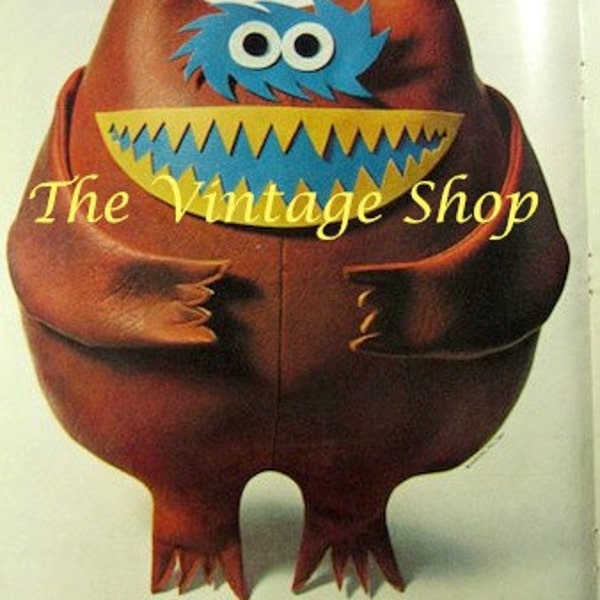 1960s Rare Naugahyde Extra Large Ad The Nauga is Ugly
