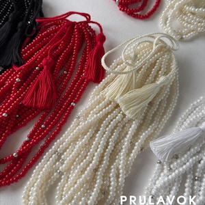 Ethnic Beaded Necklace with Metal Accents | Handmade Ukrainian Jewelry | Traditional Meets Modern