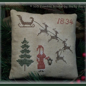 The Perfect Tree Primitive Christmas Pillow Tuck Sampler Pattern PDF