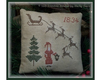 The Perfect Tree Primitive Christmas Pillow Tuck Sampler Pattern PDF