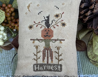 NEW 2025! Harvest Helpers Fall Primitive Cross Stitch PDF E- Pattern