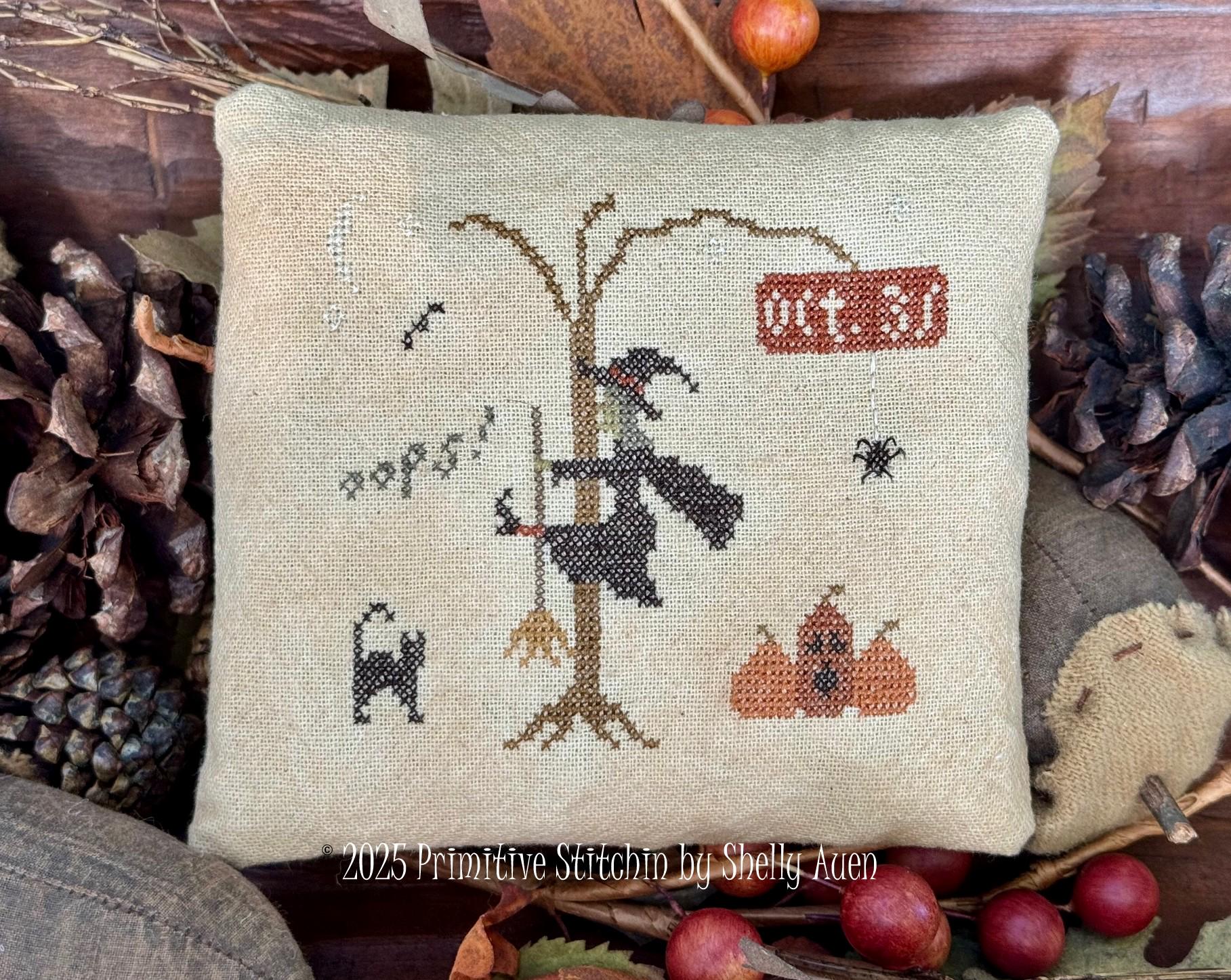 NEW 2025! Primitive Witch's Folly Halloween Cross Stitch PDF Pattern - Etsy