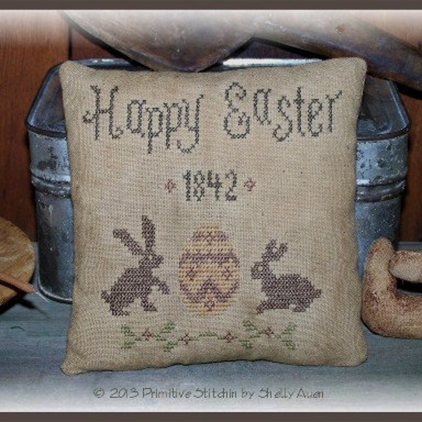 Happy Easter Bunnies and Egg Pillow Tuck E-Pattern PDF