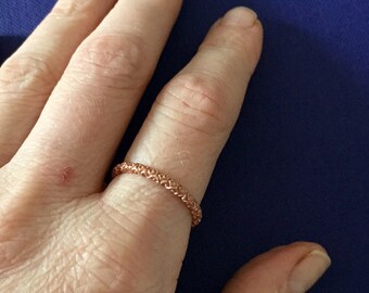 Filigree stack ring in Rose gold sz 8