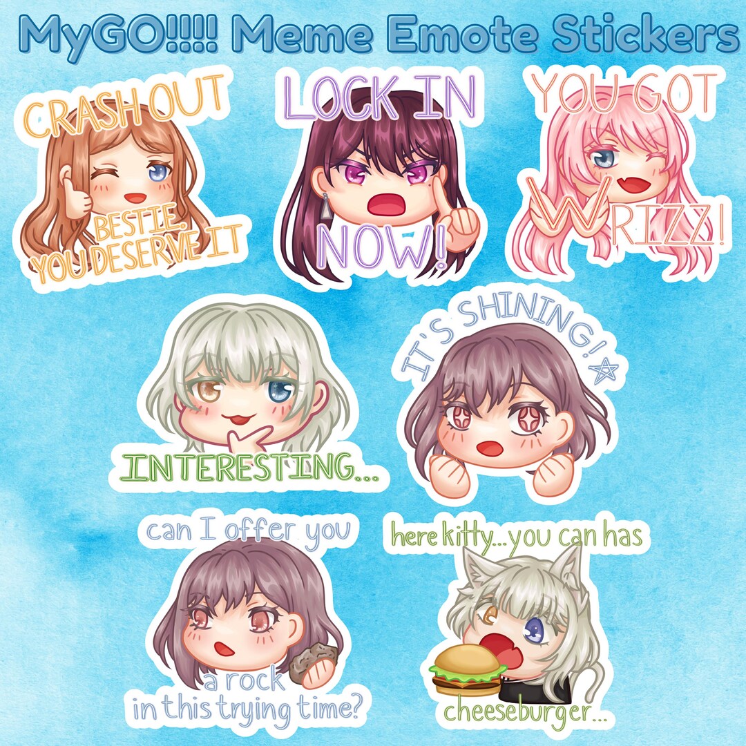 Bang Dream Mygo Meme Emote Stickers - Etsy UK