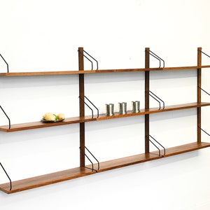 1/2 Poul Cadovius Royal Shelving System Teca de meados do século
