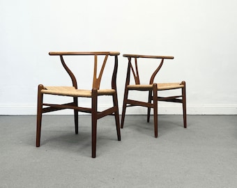 1/3 Wishbone Chairs CH24 Hans Wegner Danish Design 60s Teak