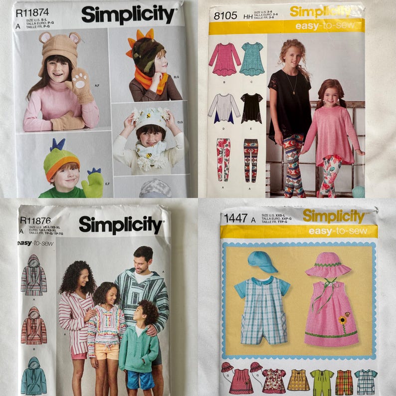 Kids Simplicity Patterns - Etsy