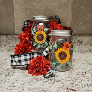 Mason Jars for Fall, Hand Painted