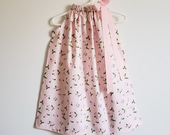 Pillowcase Dress | Baby Pink Floral Dress | Girls Dress with Flowers | Rose Dress | Kids Dress | | Toddler Dress | Spring Dress For Girl