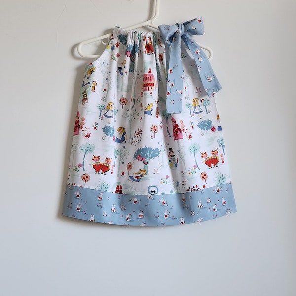 Alice in Wonderland Dress | Pillowcase Dress | Down the Rabbit Hole | Storybook Dress | Alice Party | Toddler Dress | Baby Dress Kids Dress