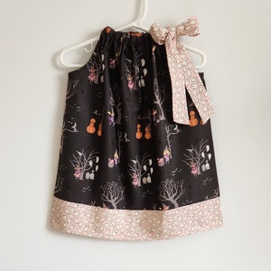 Halloween Dress | Pillowcase Dress with Cute Witches | Baby Dress for Halloween | Toddler Dress with Ghosts | Halloween Outfit with Pink
