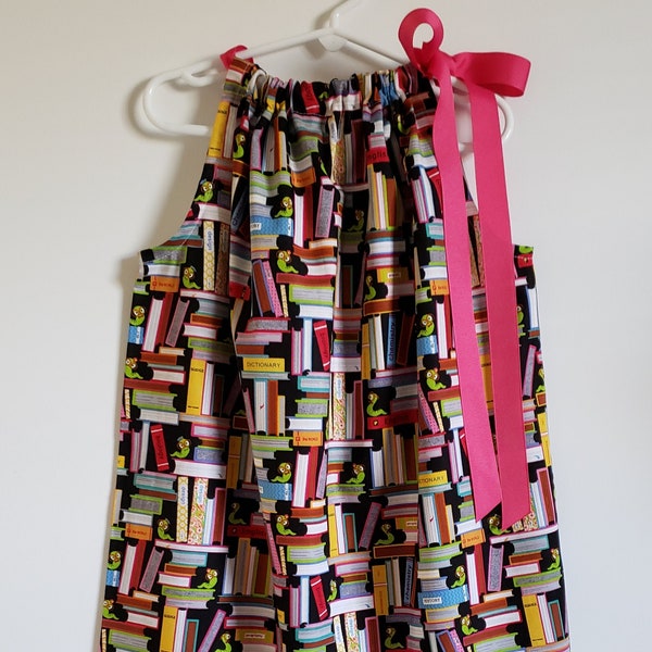 Pillowcase Dress | Book Worm Dress | Book Lover Gift | Girls Dresses | Back to School Dresses | Kids Dresses | First Day Of School Outfit