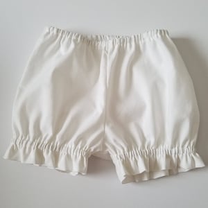 Bloomers Ruffle Bloomers Girls Bloomer with Ruffles Diaper Cover baby bloomers toddler bloomers Panty Covers Under Garment white