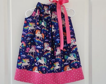Unicorn Dress | Pillowcase Dress with Unicorns | Cosmic Unicorns | Toddler Dress | Baby Dress | Unicorn Outfit | Unicorns in Space