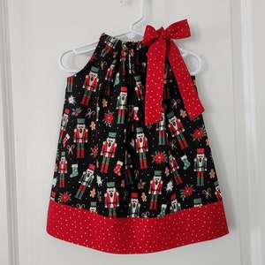Nutcracker Dress | Pillowcase Dress | Christmas Dress | Girl Nutcracker Dress for Christmas |  Nutcracker Outfit | Holiday Dress for Girl