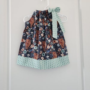 Highland Cows Dress | Pillowcase Dress with Cows | Cow Dress | Farm Dress | Farm Birthday | Little Girls Dress | Baby Dress | Farm Clothes
