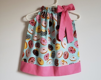 open lace back dress Donut Tutu set- Donut outfit-Donut dress- donut tutu  Pink Toes & Hair Bows