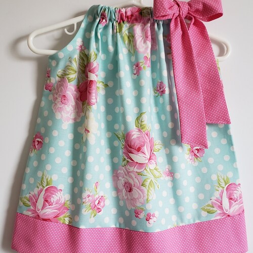 Pillowcase Dress Rose Dress Toddler Girl Dress With Roses - Etsy UK