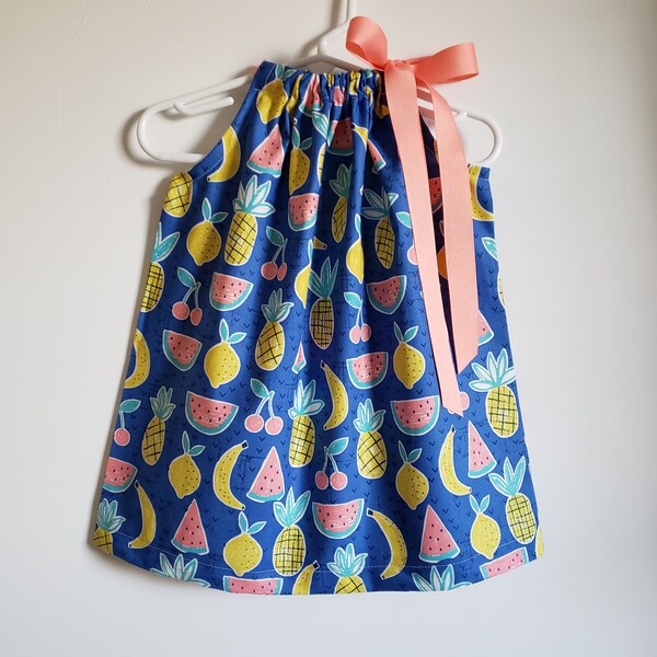 Fruit Dress | Pillowcase Dress | Toddler Girl Dress | Twotti Frutti | Baby Dress with Fruit | Tutti Frutti | Kids Dress | Outfit with Fruit