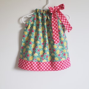 Pillowcase Dress | Fruit Dress | Watermelon Dress with Lemons | Toddler Girl Dress with Cherries | Baby Dress | Kids Dress | Tutti Frutti