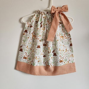 Pillowcase Dress | Woodland Animals Dress | Girls Dress with Forest Animals | Toddler Girl Dress | Baby Dress | Woodland Birthday