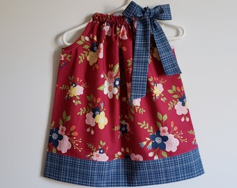 Pillowcase Dress | Floral Dress | Toddler Girl Dress with Flowers | Kids Dress | Baby Dress | Girls Handmade Dress | Spring Dress for Girl