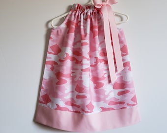 Pillowcase Dress | Pink Camo Dress | Camouflage Dress | Kids Dress | Little Girl Dresses | Camo Outfit for Girl | Girls Camo Clothes