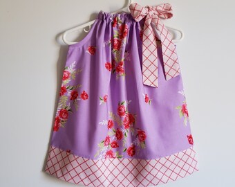 Pillowcase Dress | Rose Dress | Toddler Girl Dress with Roses | Girls Floral Dress | Baby Dress | Floral Dress | Kids Dress for Spring