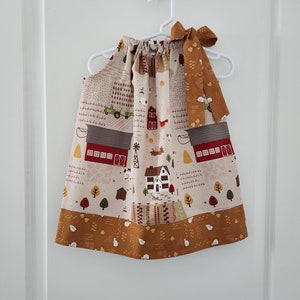 Pillowcase Dress | Farm Life Dress | Farm Animals Dress | Farm Birthday | Country Life Dress for Girl | Kids Dress with Chickens | Horses