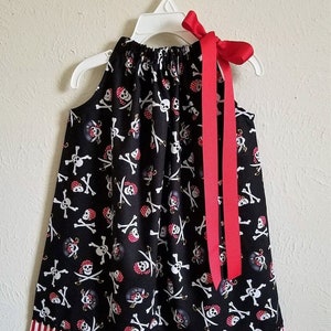 Pirate Dress | Pillowcase Dress | Pirate Party | Pirate Clothes | Girls Dresses | Dress with Skulls | Pirate Birthday | Pirate Outfit Girl
