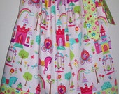 CLEARANCE 18m Pillowcase Dress Girls Dress Once Upon A Time Fairy Tale Dress with Rainbows Pony Princess Party baby toddler dress Sale