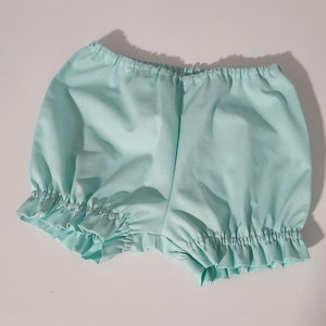 Bloomers Ruffle Bloomers Girls Bloomer with Ruffles Diaper Cover baby bloomers toddler bloomers Panty Covers Under Garment mint