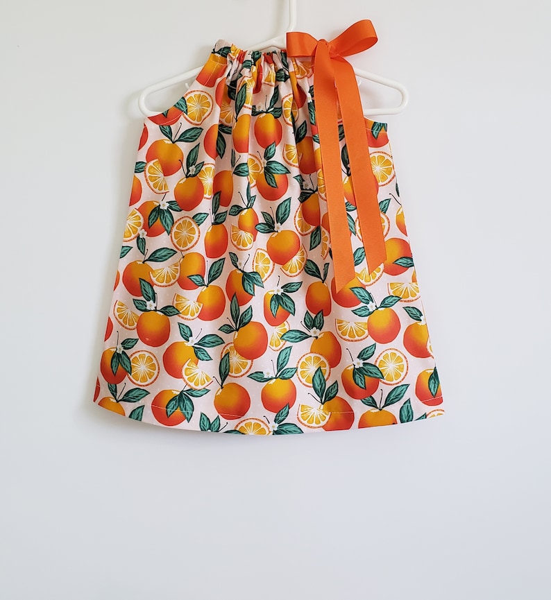 Pillowcase Dress With Oranges Fruit Dress Orange Dress Etsy