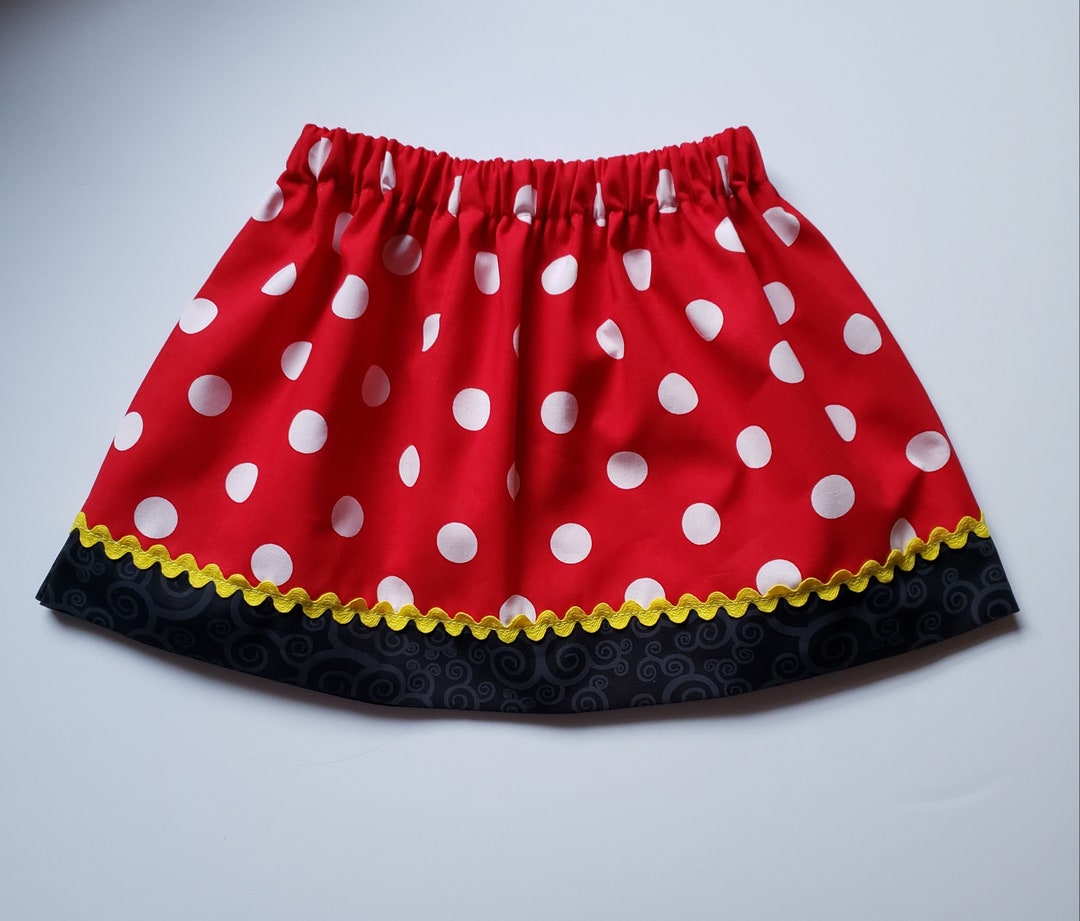 Minnie Skirt Girls Skirt Kids Skirt Minnie Clothes Red Polka Dot Skirt