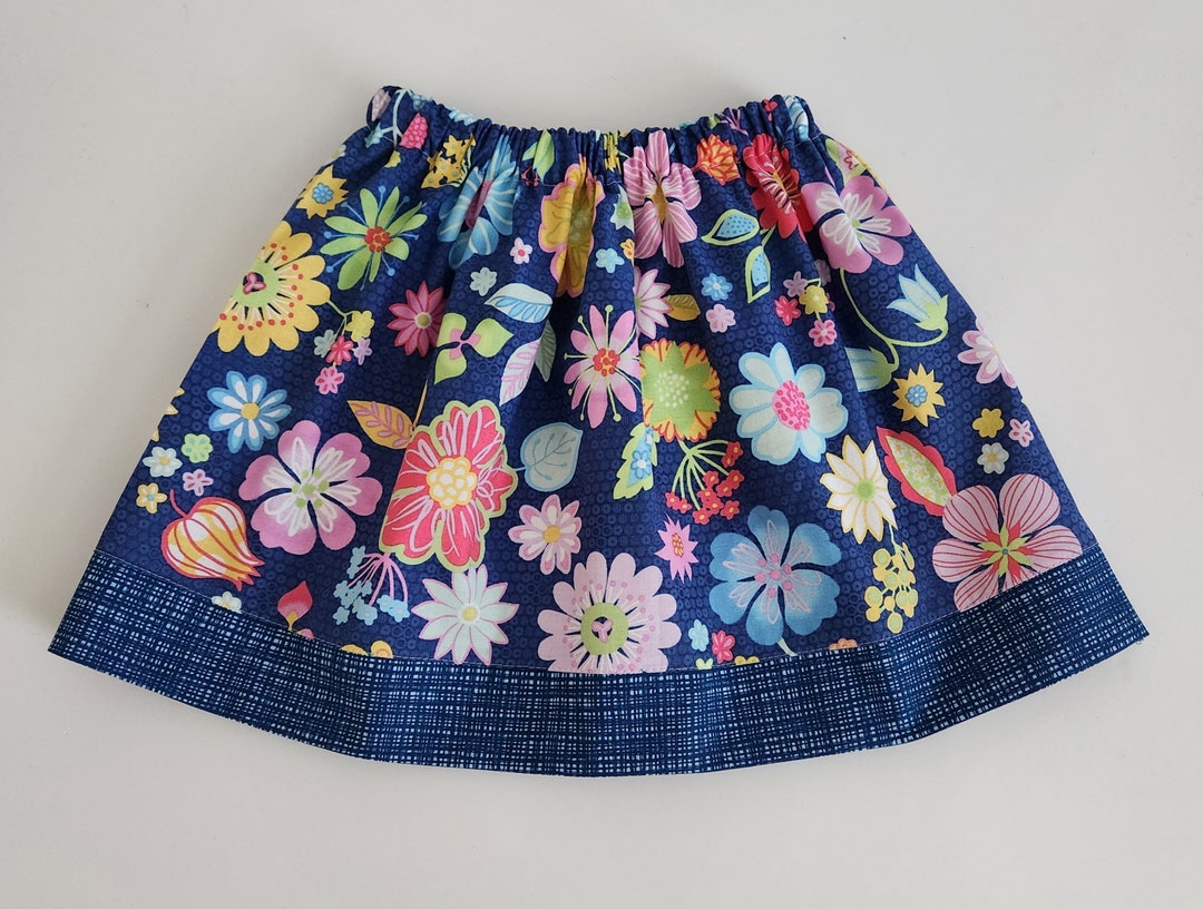 Floral Skirt Little Girls Skirt With Flowers Spring Skirt for Girl ...