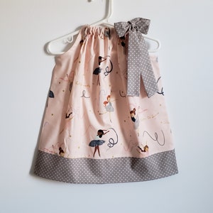 Ballerina Dress | Pillowcase Dress with Ballerinas | Ballet Dress | Kids Dress | Ballerina Outfit | Dress with Dancers | Ballet Outfit