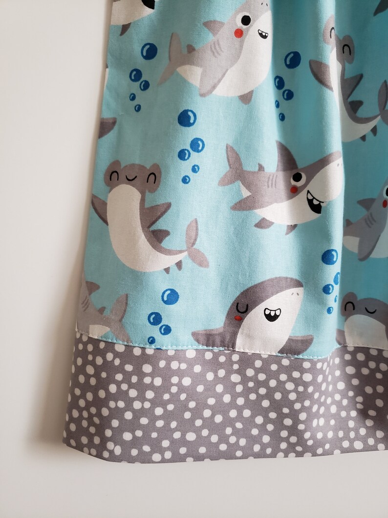 Pillowcase Dress With Sharks Happy Shark Dress Toddler Etsy