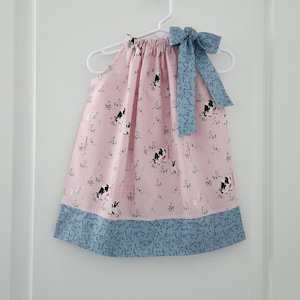 Pillowcase Dress | Girls Dress with Cows | Farm Life Dress | Farm Birthday | Country Life | Kids Dress with Bunnies | Girl Farm Outfit