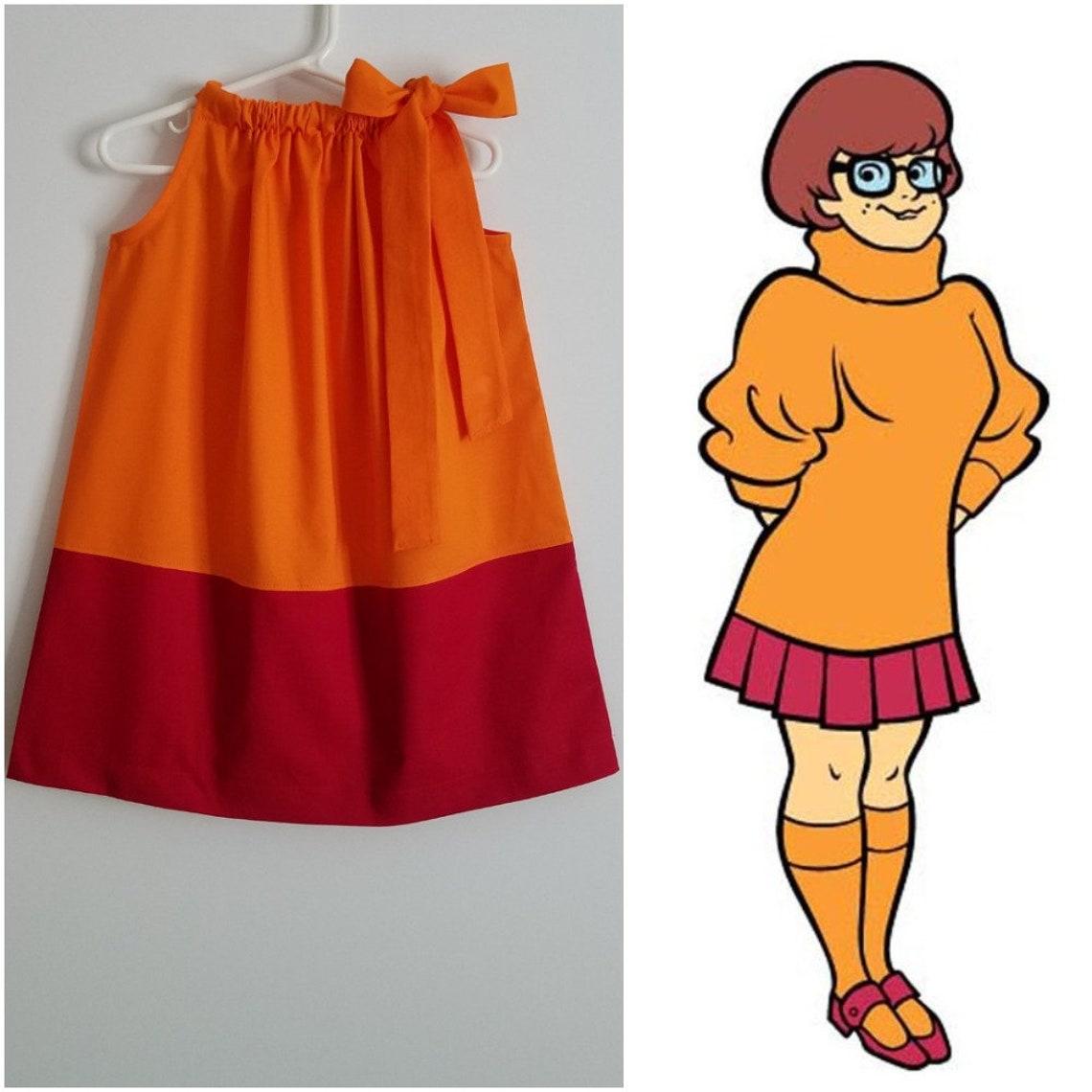 Velma Dress Pillowcase Dress Girls Dresses Velma Costume Etsy