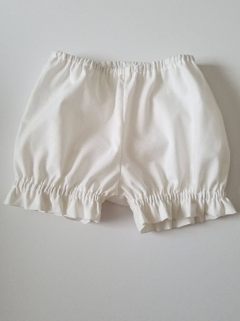 Bloomers  Ruffle Bloomers  Girls Bloomer with Ruffles  white